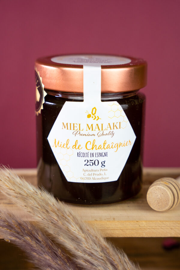 Miel Malaki, pot de Miel de Chataignier 250g